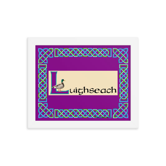 Luighseach (Lucy)  - Personalized framed poster with Irish name Luighseach