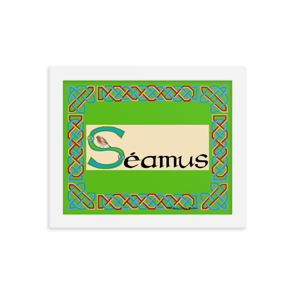 Séamus (Jake) - Personalized framed poster with Irish name Séamus