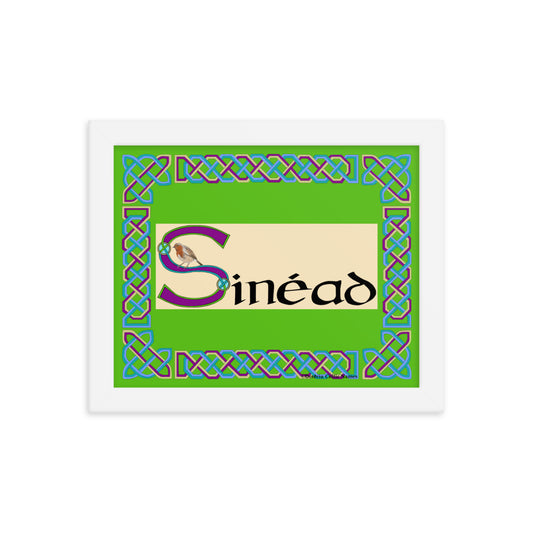 Sinéad (Jane) - Personalized framed poster with Irish name Sinéad