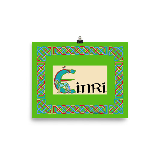 Éinrí (Henry) - Personalized Poster with Irish name Éinrí