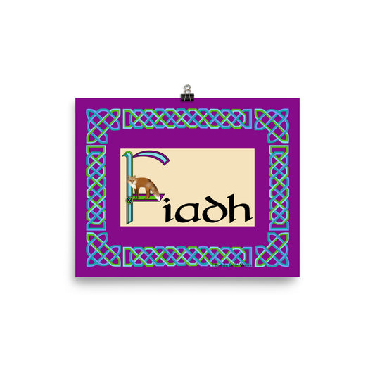 Fiadh - Personalized Poster with Irish name Fiadh