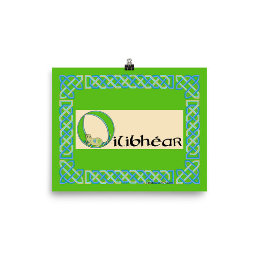 Oilibhéar (Oliver) - Personalized Poster with Irish name Oilibhéar