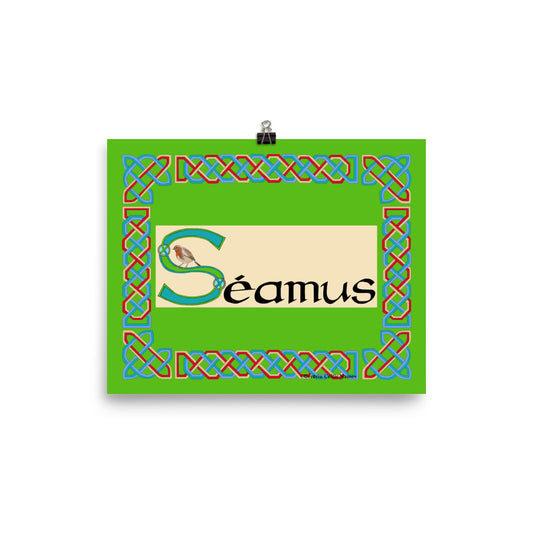 Séamus (Coby) - Personalized Poster with Irish name Séamus