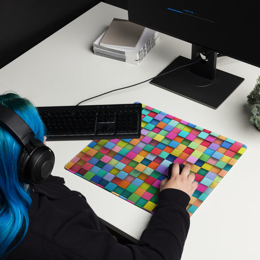 Colored Squares Gaming Mouse Pad