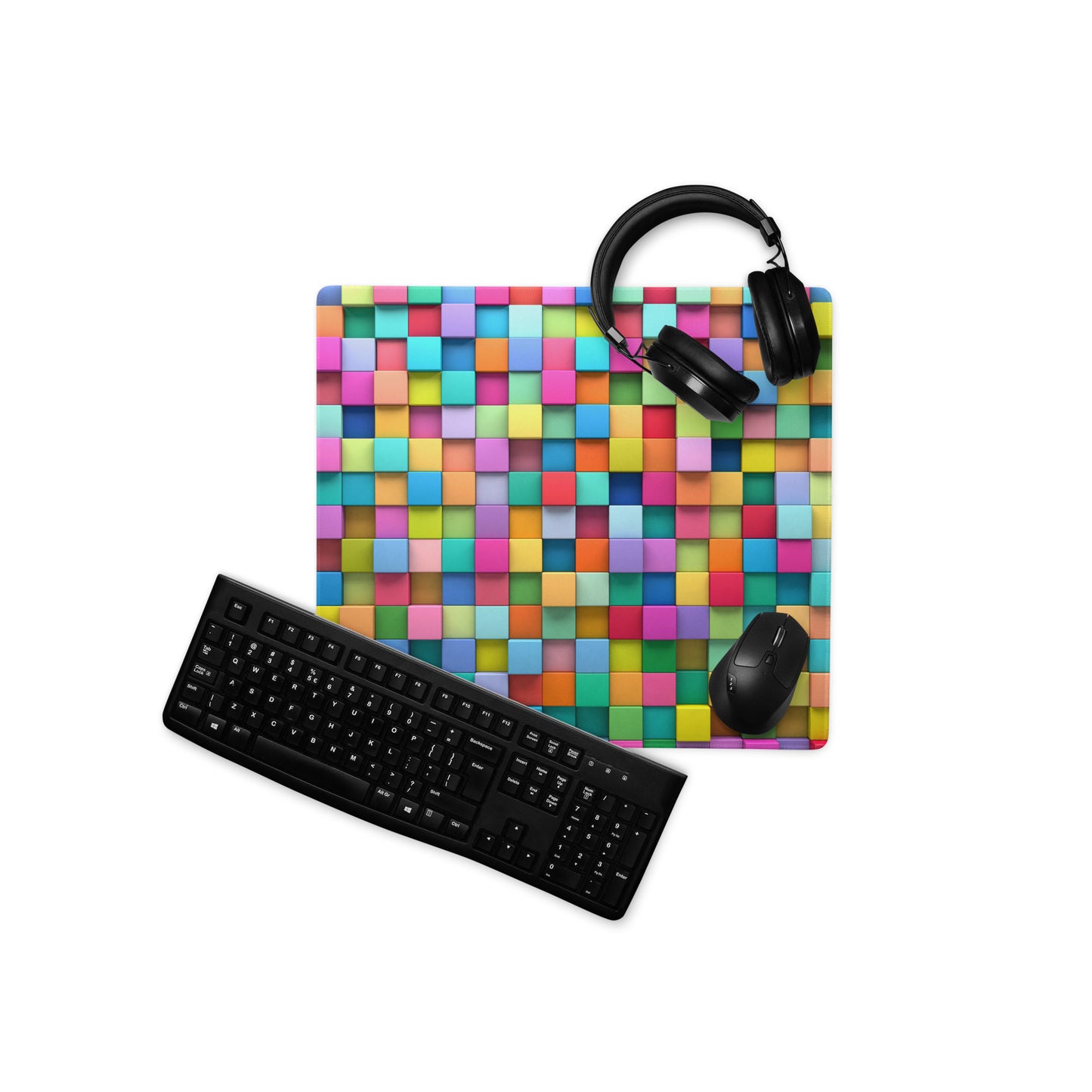 Colored Squares Gaming Mouse Pad