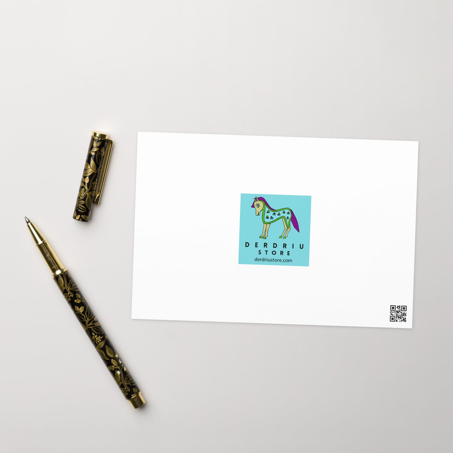 Lá Fhéile Bríde Sona Duit  (Happy St Brigid's Day) Celtic Knotwork and Calligraphy Irish Language Greeting Card