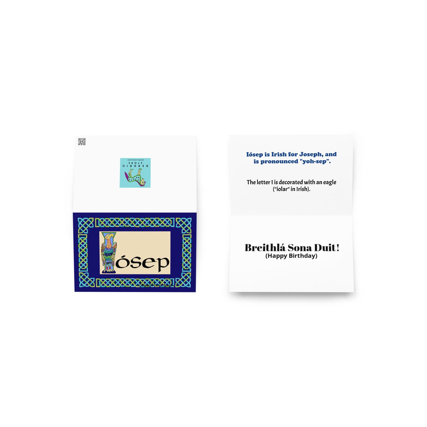 Iósep (Joseph) Personalized Irish Language Birthday Card