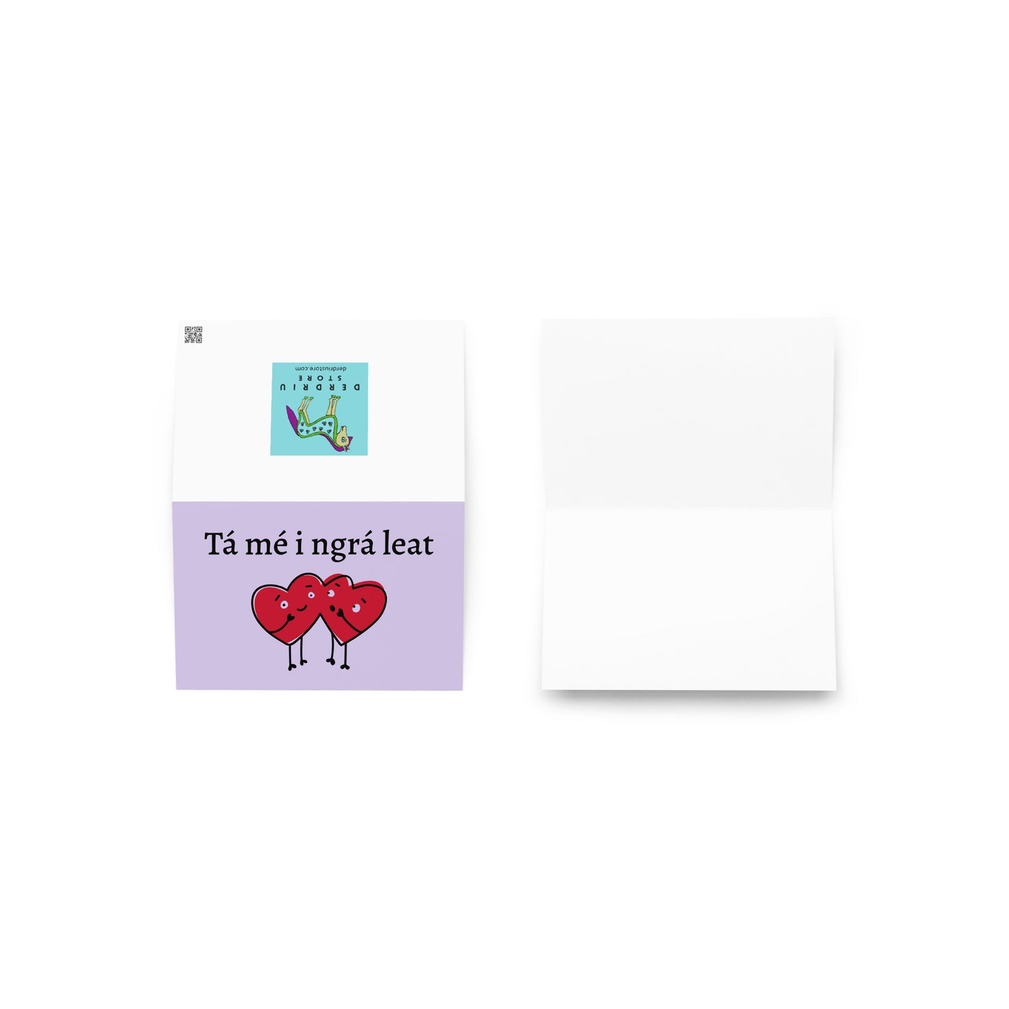 Tá mé i ngrá leat (I love you) Irish language Valentine's day card