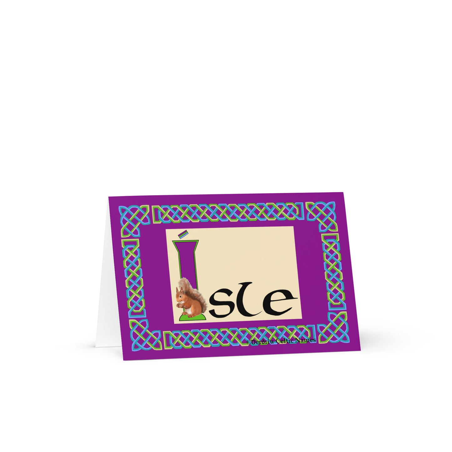 Ísle (Isla) Personalized Irish Language Birthday Card