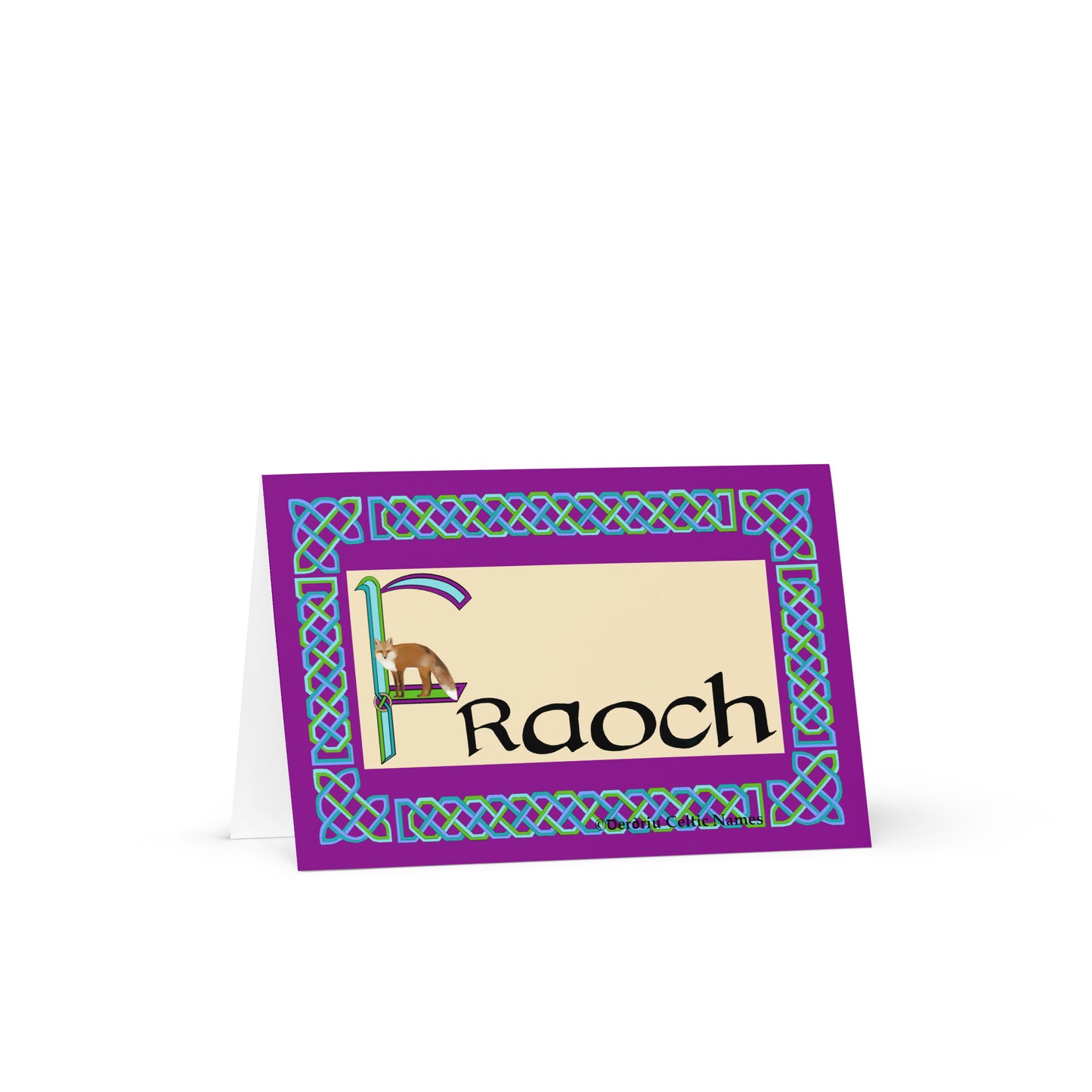 Fraoch (Freya, Heather) Personalized Irish Language Birthday Card