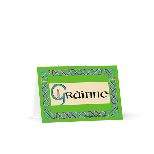 Gráinne (Grace) Personalized Irish Language Birthday Card