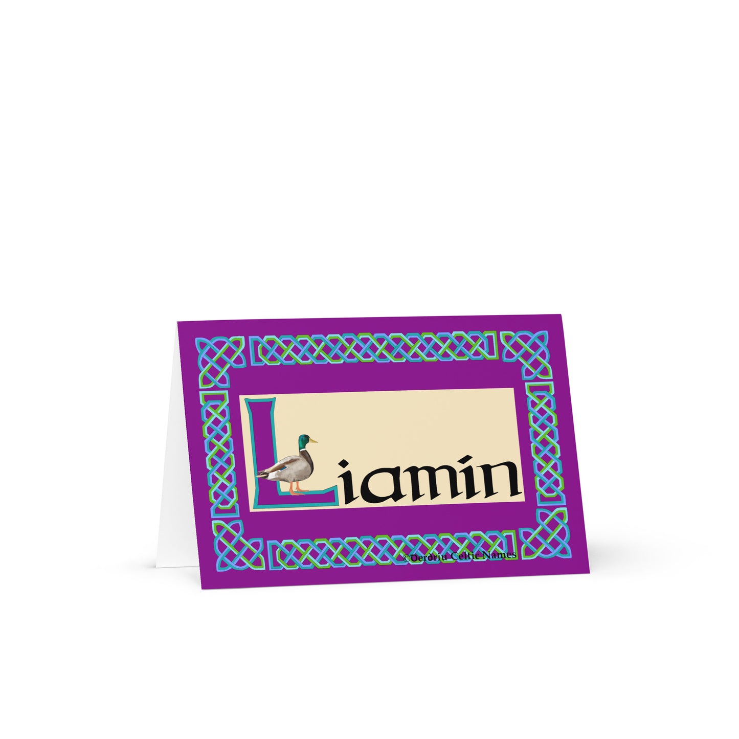 Liamín (Willow) Personalized Irish Language Birthday Card