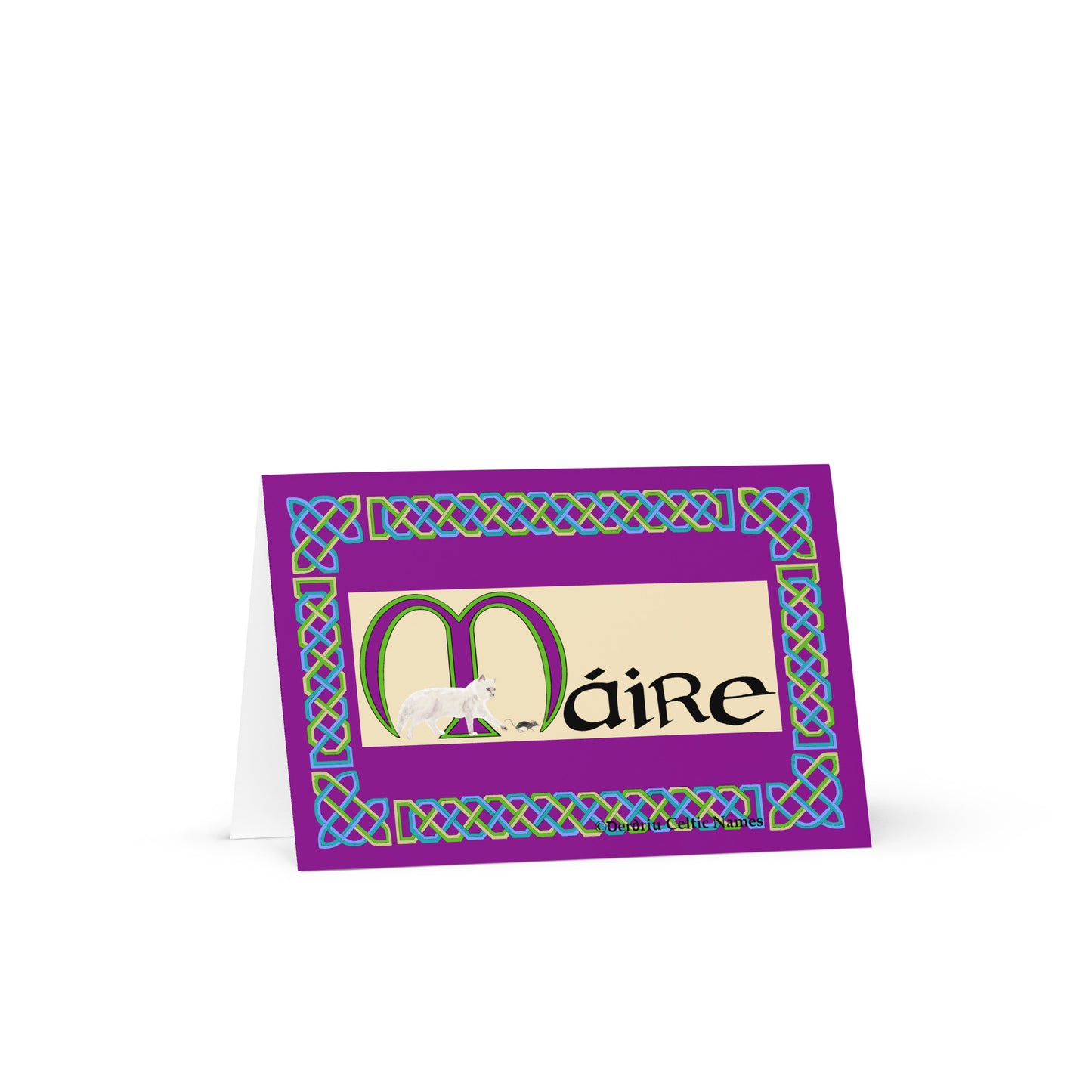 Máire (Maya, Mary) Personalized Irish Language Birthday Card