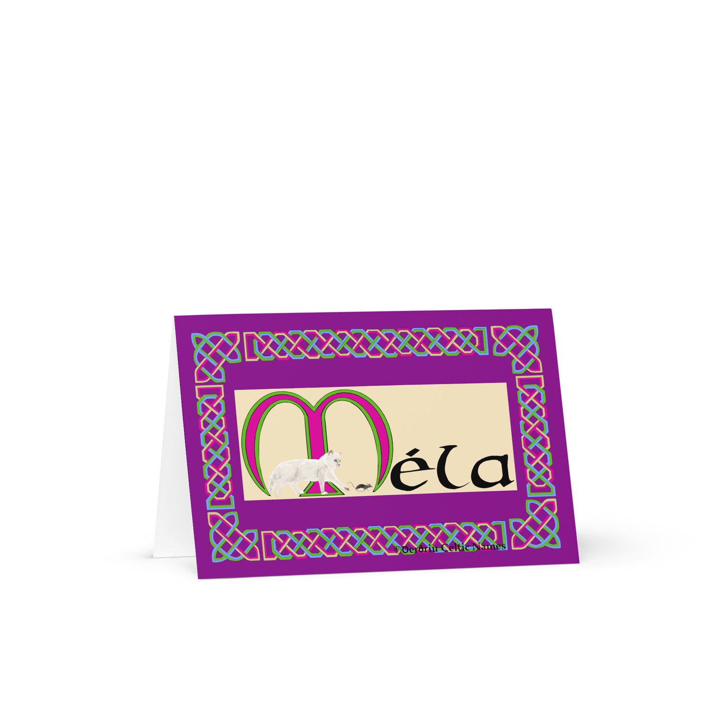 Méla (Mila) Personalized Irish Language Birthday Card