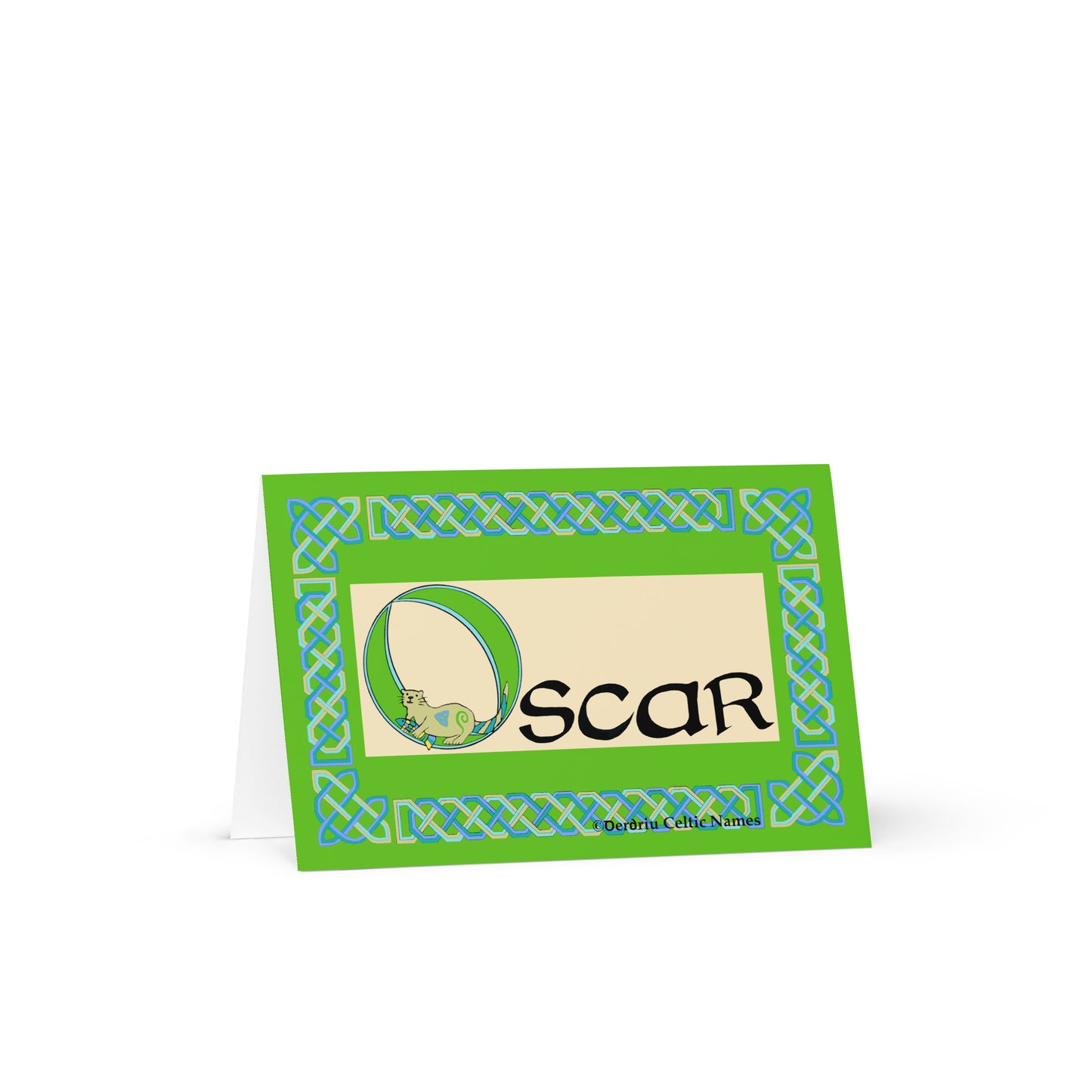 Oscar Personalized Irish Language Birthday Card