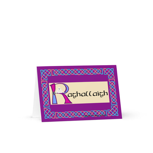 Raghallaigh (Riley) Personalized Irish Language Greeting card