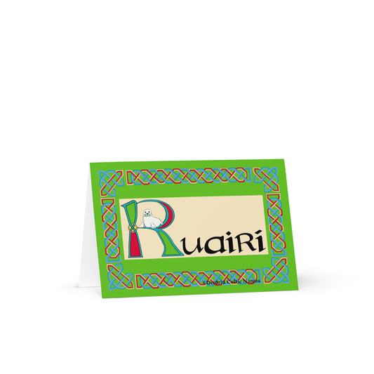 Ruairí (Rory) Personalized Irish Language Birthday Card