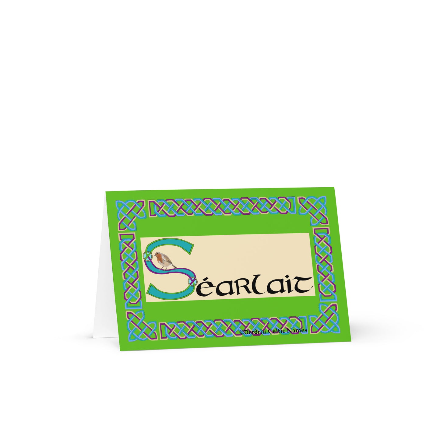 Séarlait (Charlotte) Personalized Irish Language Birthday Card