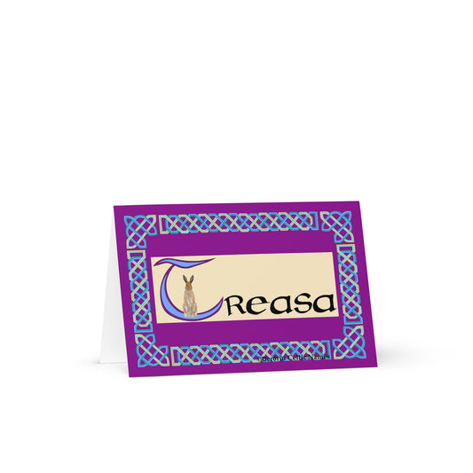 Treasa (Teresa) Personalized Irish Language Birthday Card