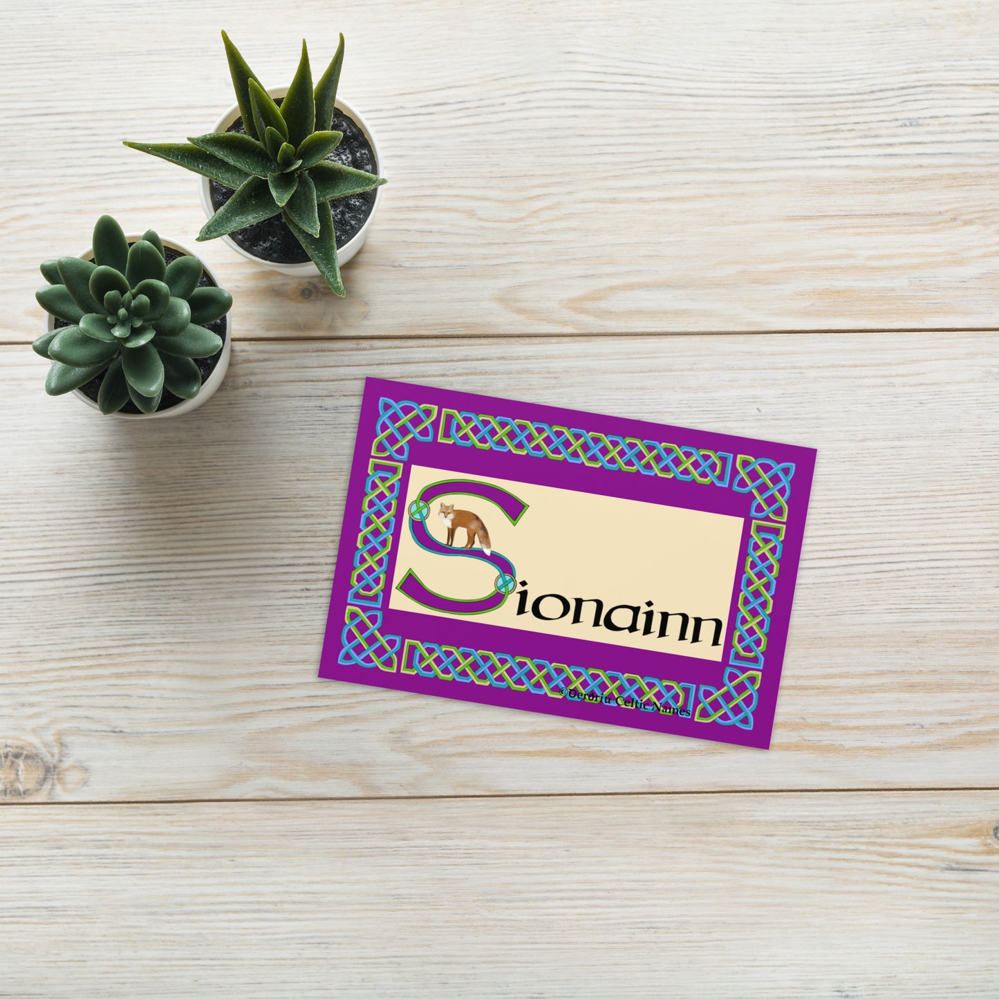 Sionnain (Shannon) Personalized Irish Language Birthday Card