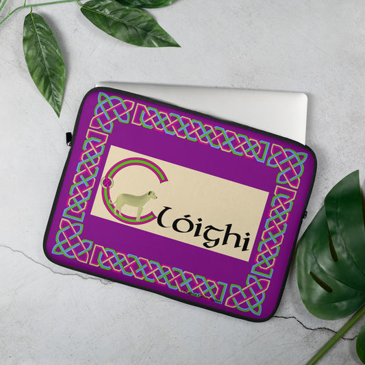 Clóighi (Chloe) - Personalized Laptop Sleeve with Irish Name Clóighi