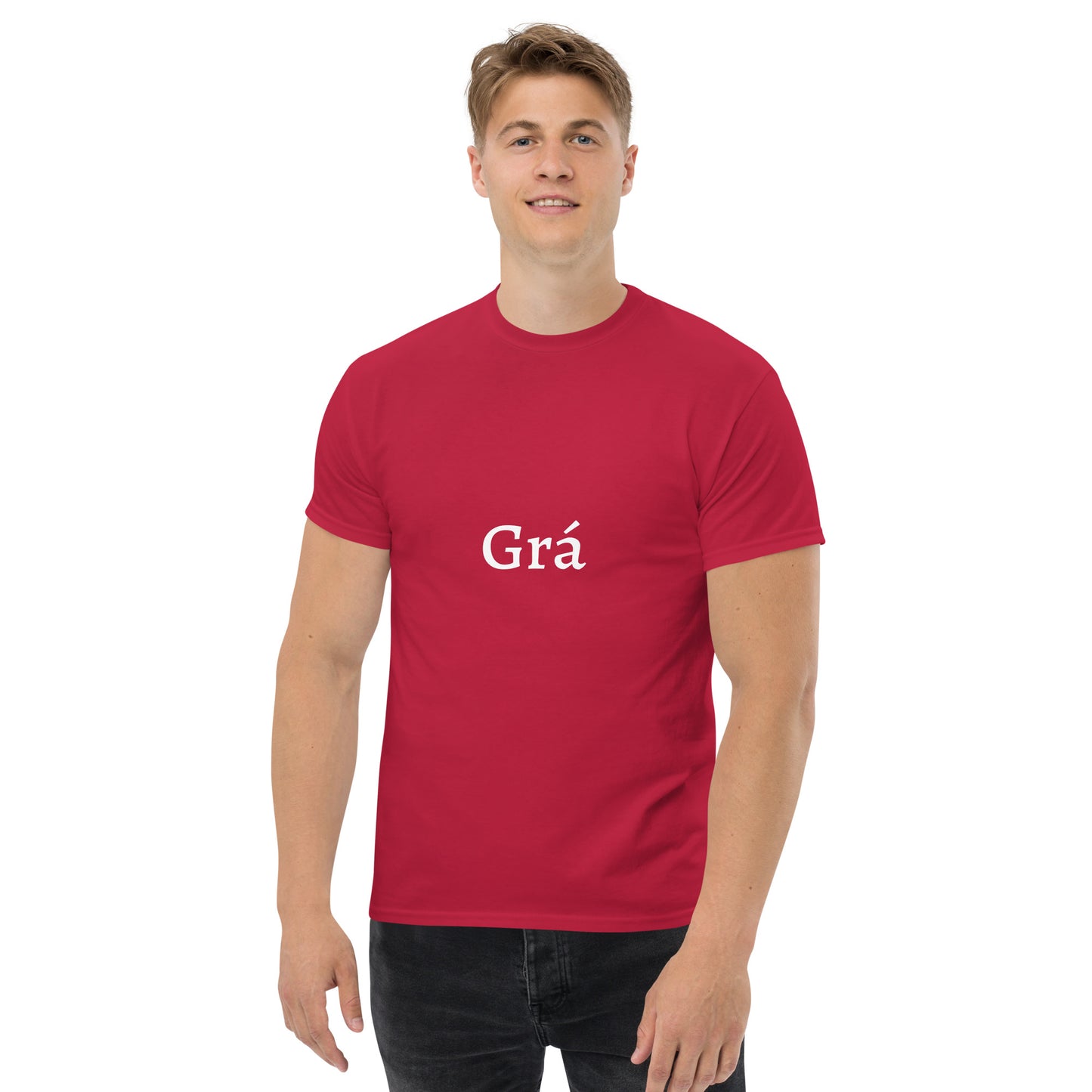 Grá (Love) - Personalized Irish Language Valentines Men's classic tee