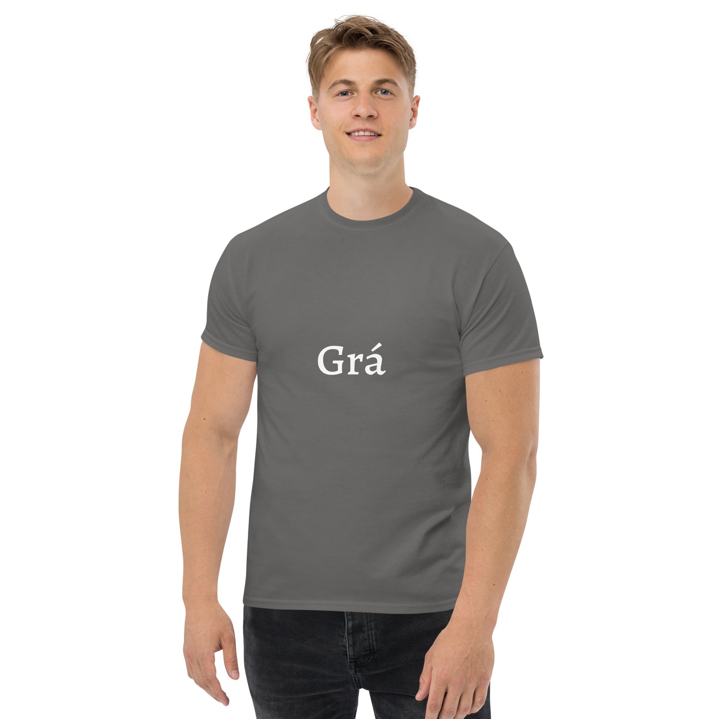 Grá (Love) - Personalized Irish Language Valentines Men's classic tee