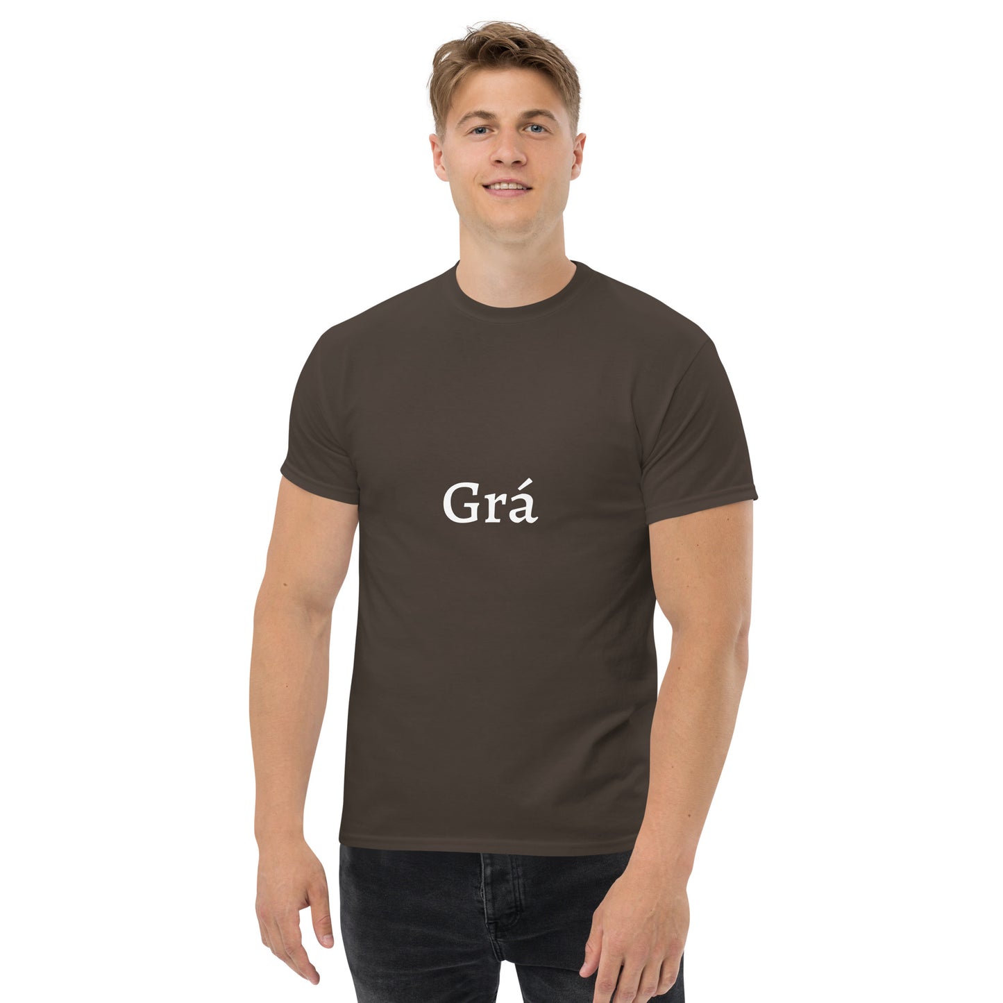 Grá (Love) - Personalized Irish Language Valentines Men's classic tee