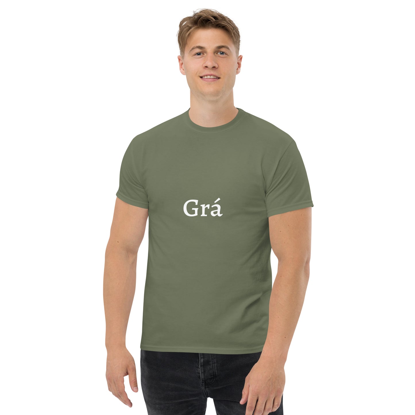 Grá (Love) - Personalized Irish Language Valentines Men's classic tee