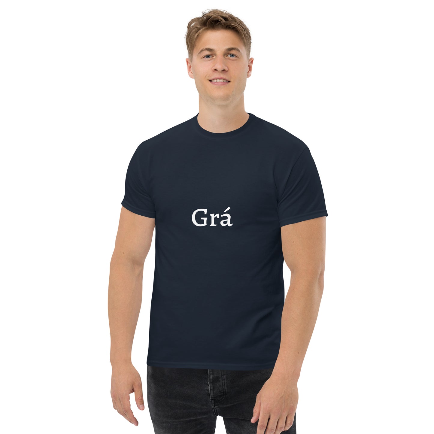 Grá (Love) - Personalized Irish Language Valentines Men's classic tee