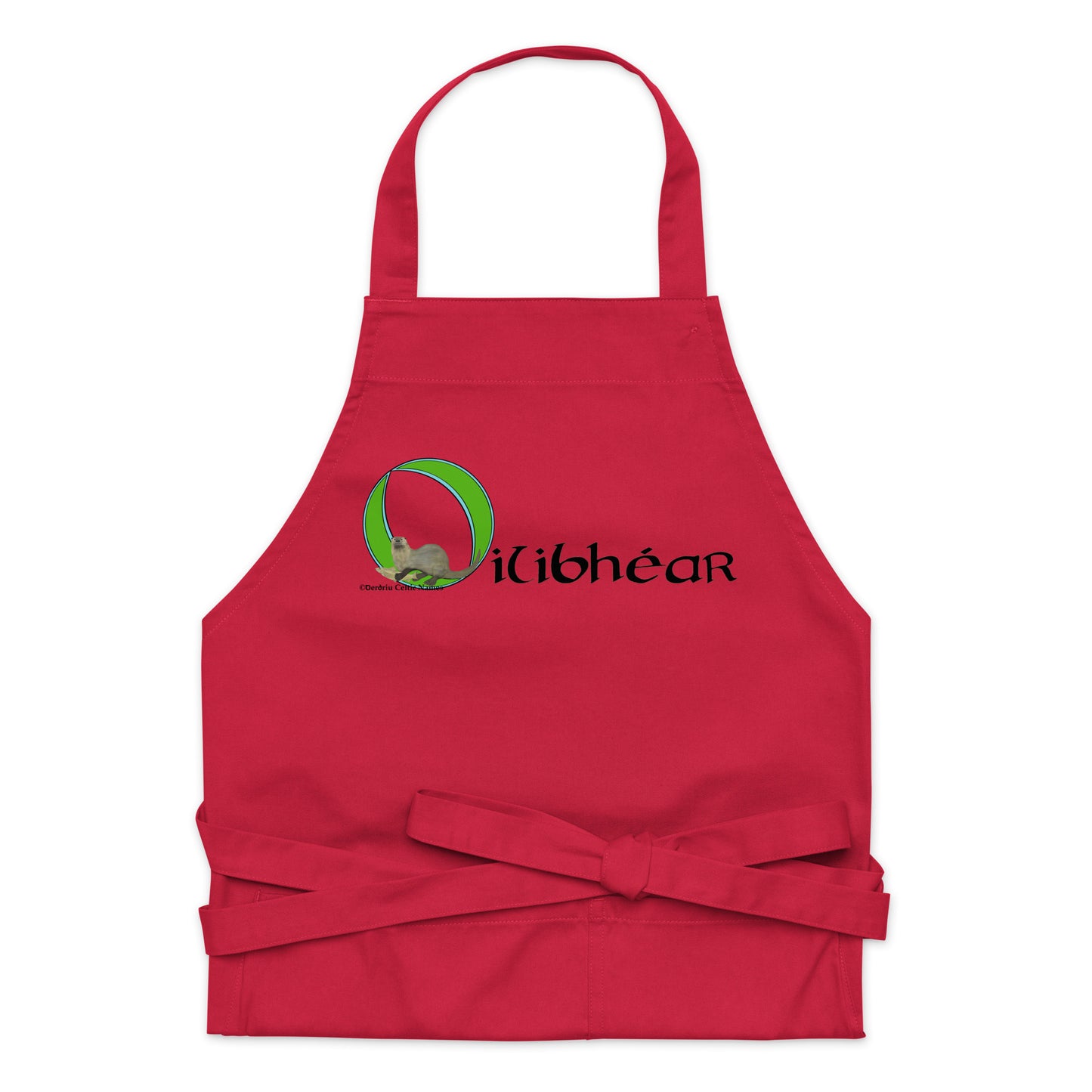 Oilibhéar (Oliver) - Personalized Organic cotton apron with Irish name Oilibhéar (Free Shipping)