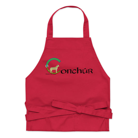 Conchúr (Conor) - Personalized Organic cotton apron with Irish name Conchúr (Free Shipping)