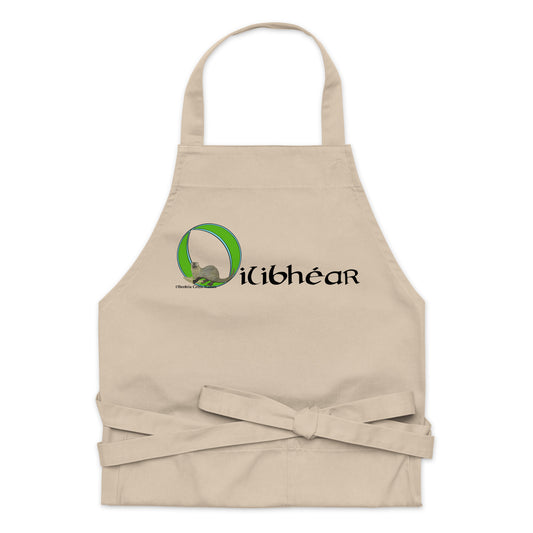 Oilibhéar (Oliver) - Personalized Organic cotton apron with Irish name Oilibhéar (Free Shipping)