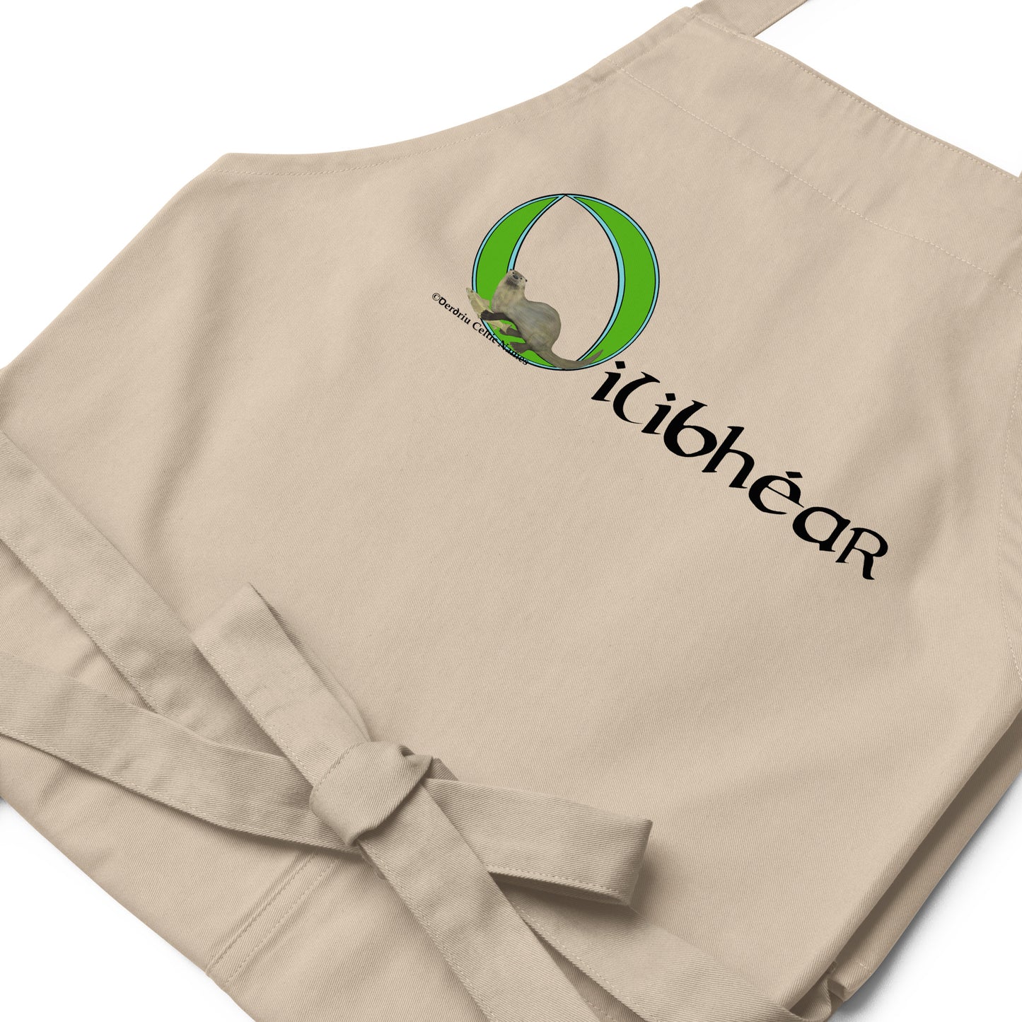 Oilibhéar (Oliver) - Personalized Organic cotton apron with Irish name Oilibhéar (Free Shipping)