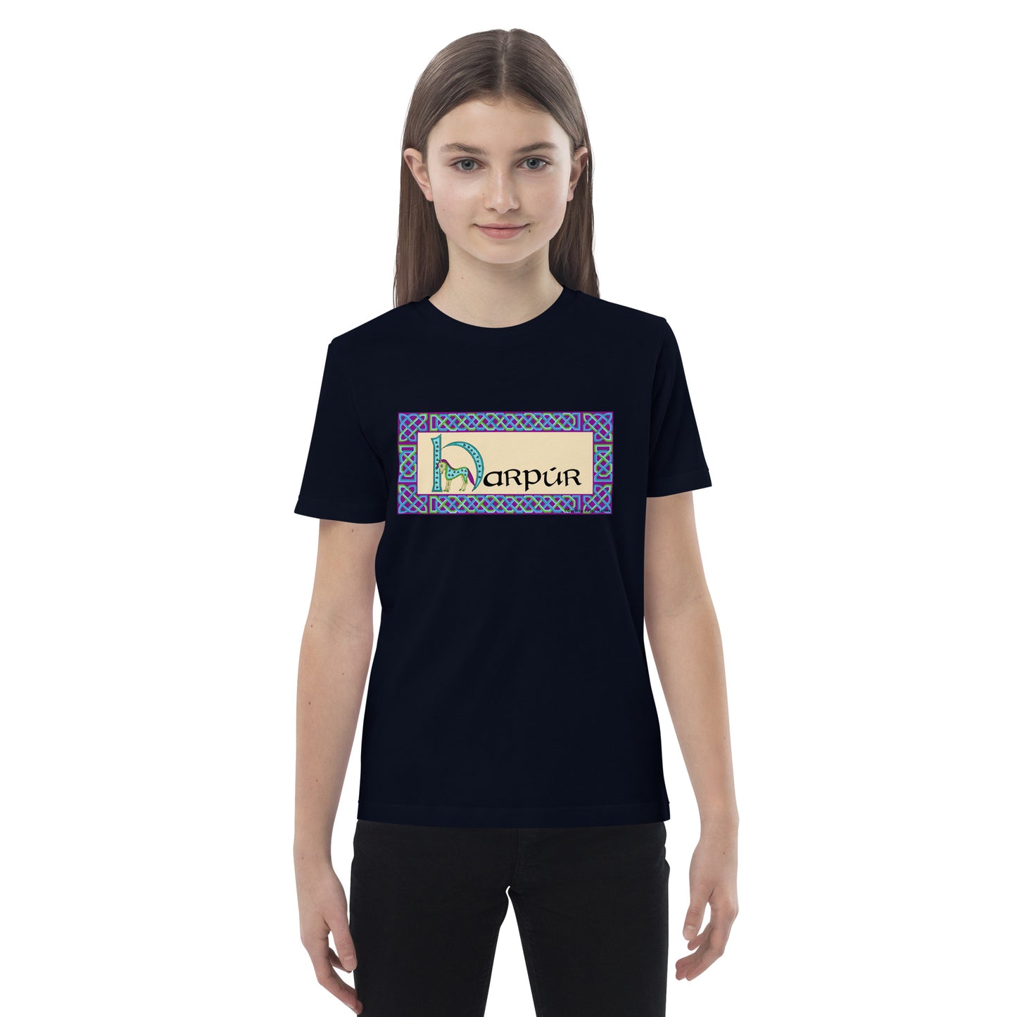 Harpúr (Harper) - Personalized Organic Cotton Kids T-shirt with Irish Name Harpúr