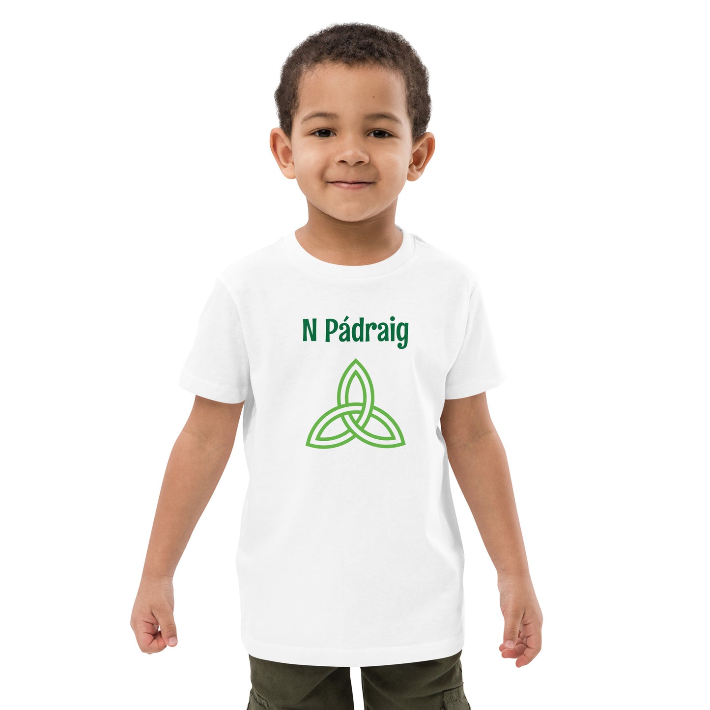 N Pádraig (St Patrick) Irish Language Organic Cotton Kids T-shirt