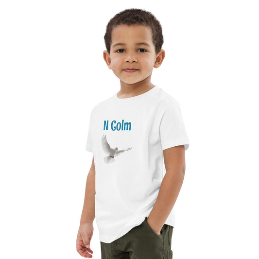 N Colm (St Columba) Irish Language Organic Cotton Kids T-shirt