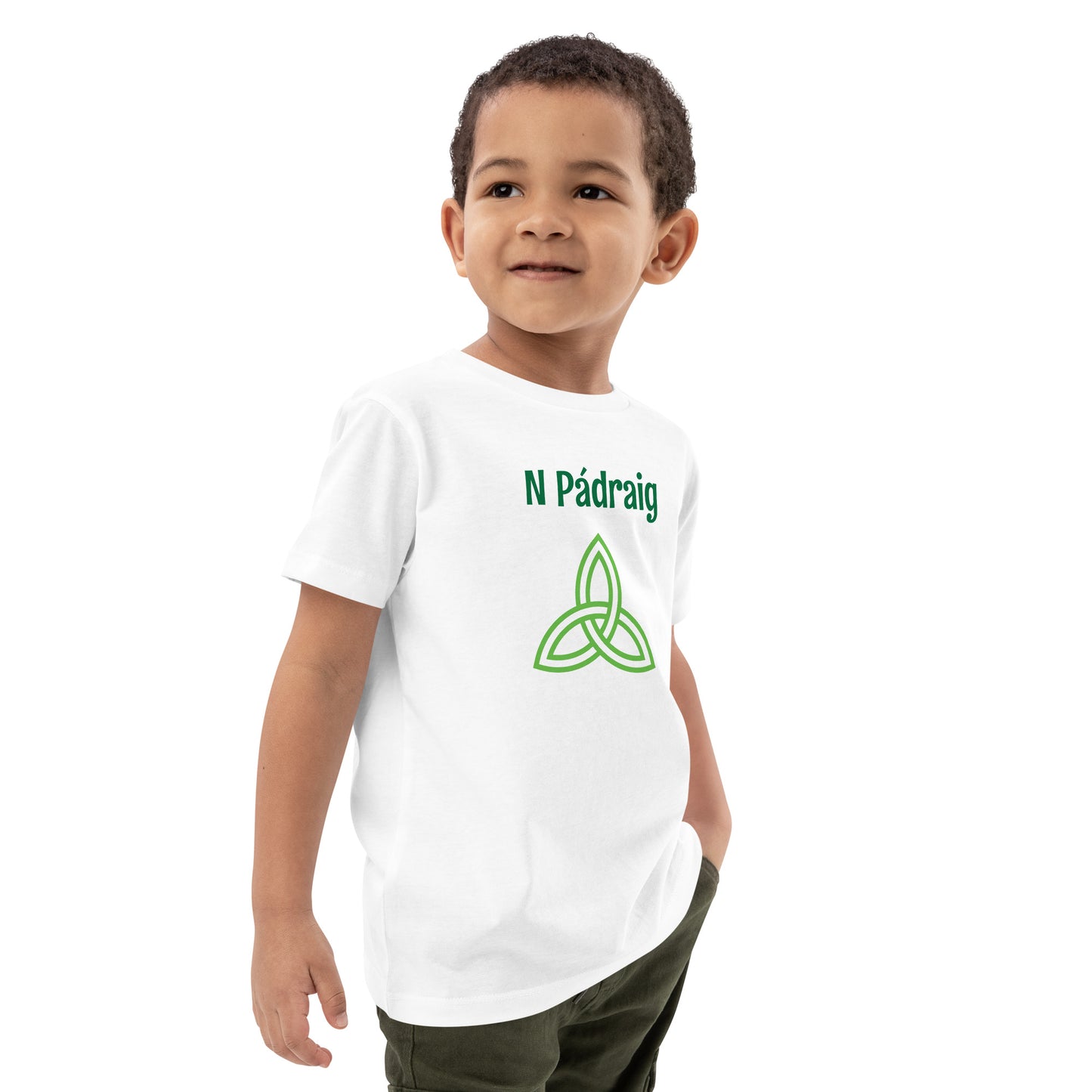 N Pádraig (St Patrick) Irish Language Organic Cotton Kids T-shirt