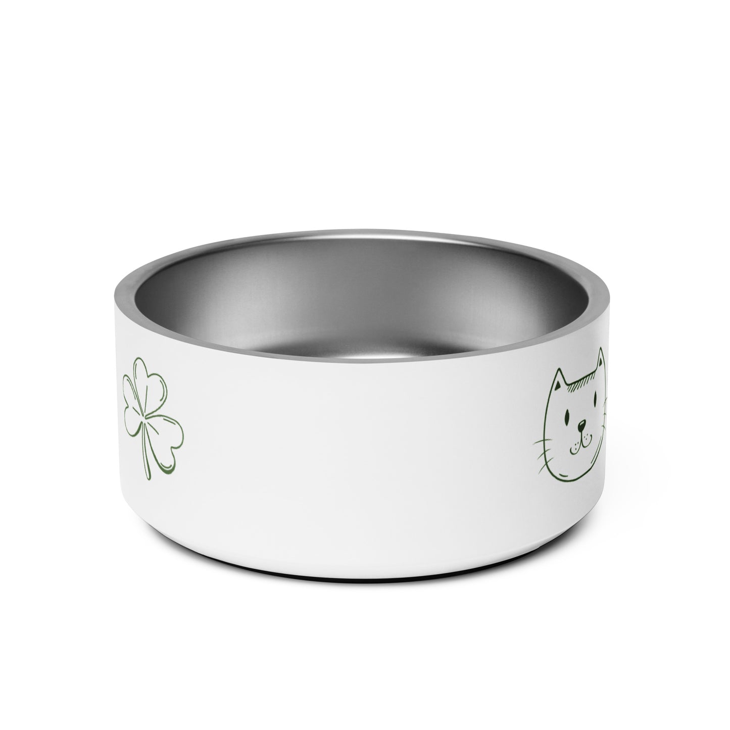 Cat Cliste (Clever Cat) - Personalized Irish Language Pet bowl