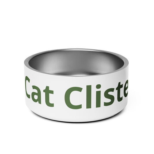 Cat Cliste (Clever Cat) - Personalized Irish Language Pet bowl
