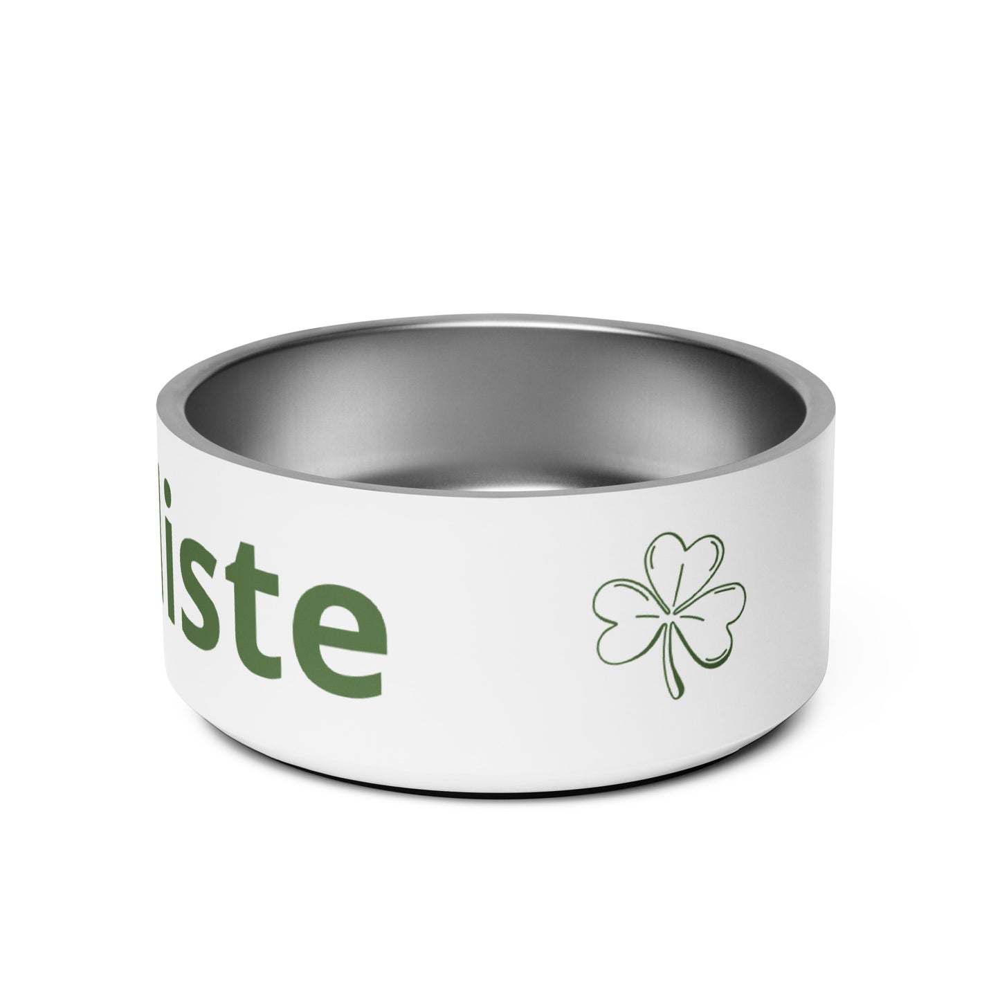 Cat Cliste (Clever Cat) - Personalized Irish Language Pet bowl