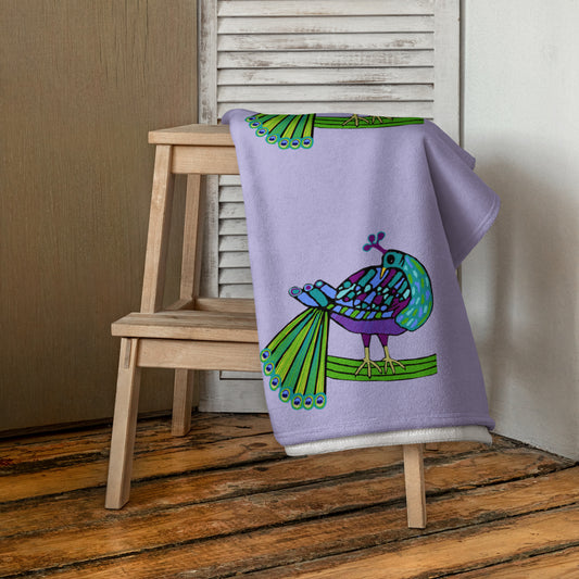 Peacock Pattern (Melrose Purple) Towel