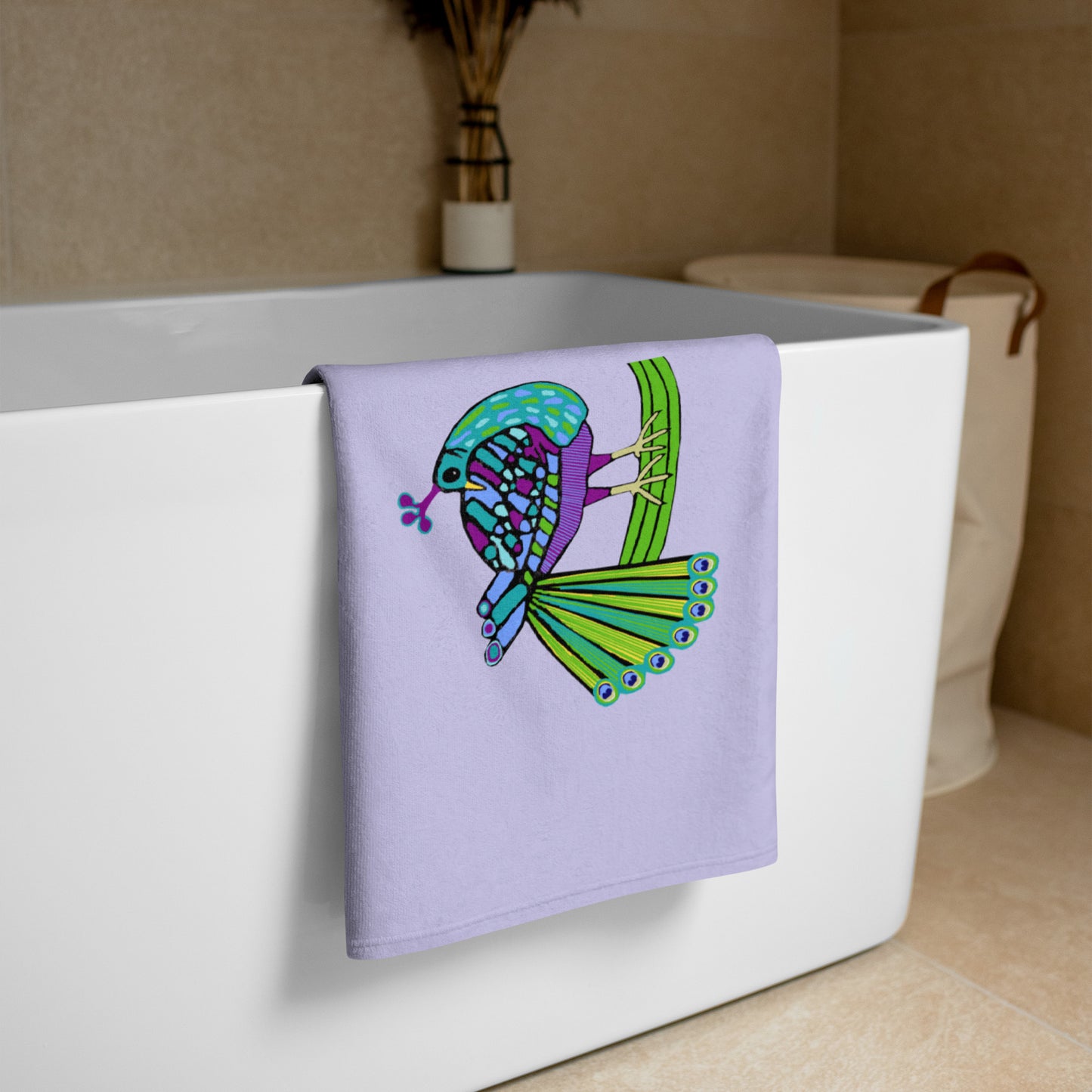 Peacock Pattern (Melrose Purple) Towel