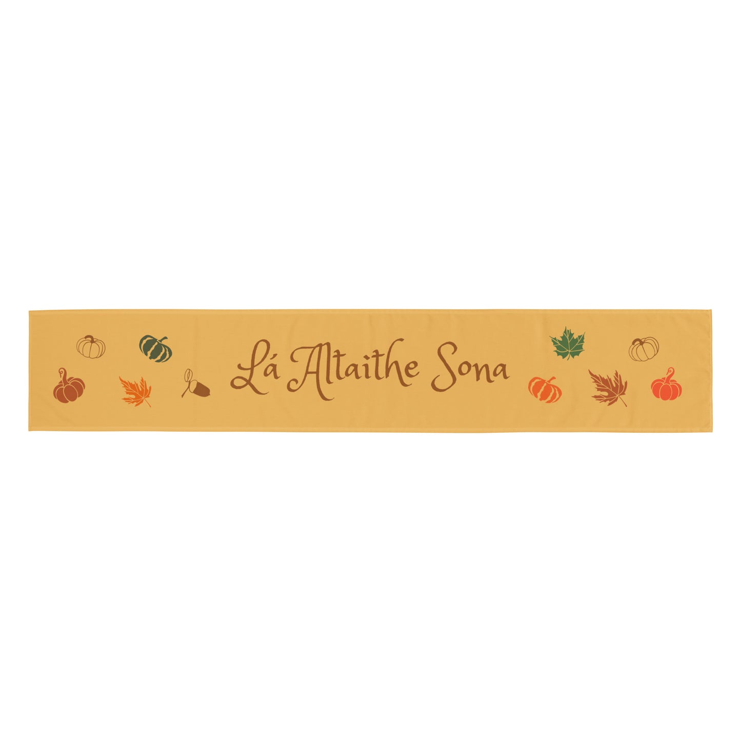 Lá Altaithe Sona (Happy Thanksgiving) Irish Language Table Runner