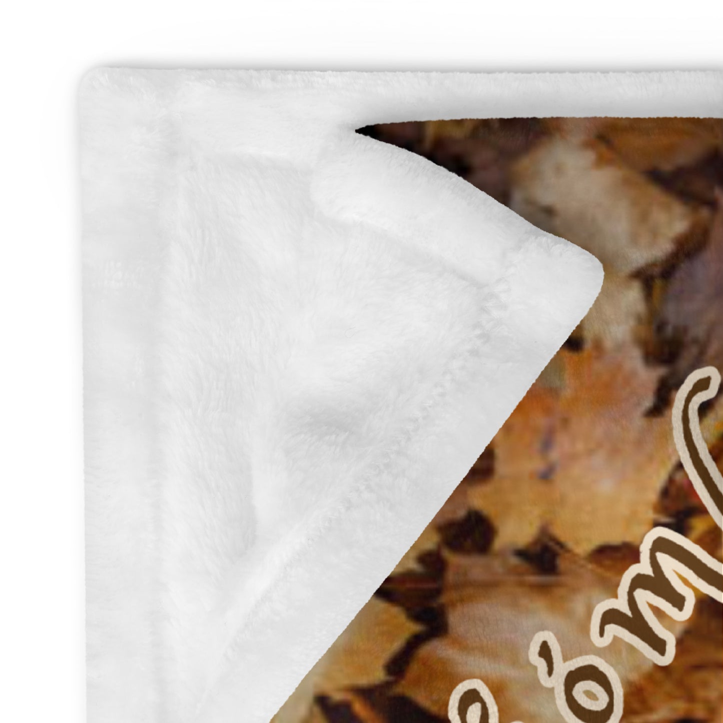 Fómhar Sona Sásta (Very Happy Autumn) Irish Language Throw Blanket (Terrier Design)