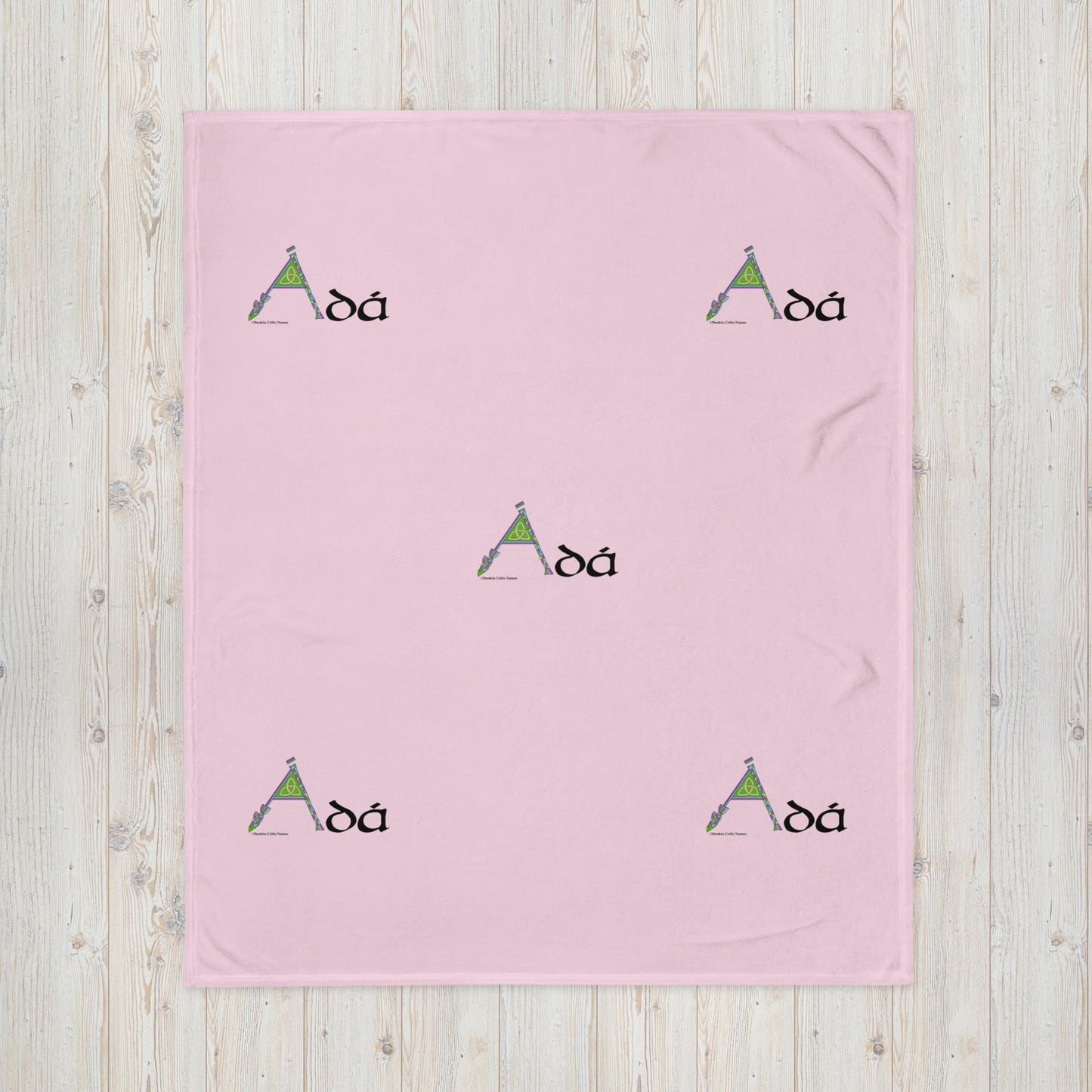 Ádá (Ada) - Personalized Baby Blanket with Irish name Ádá