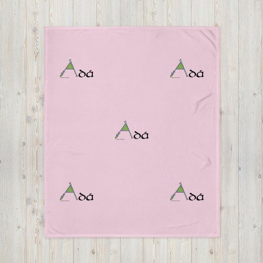 Ádá (Ada) - Personalized Baby Blanket with Irish name Ádá