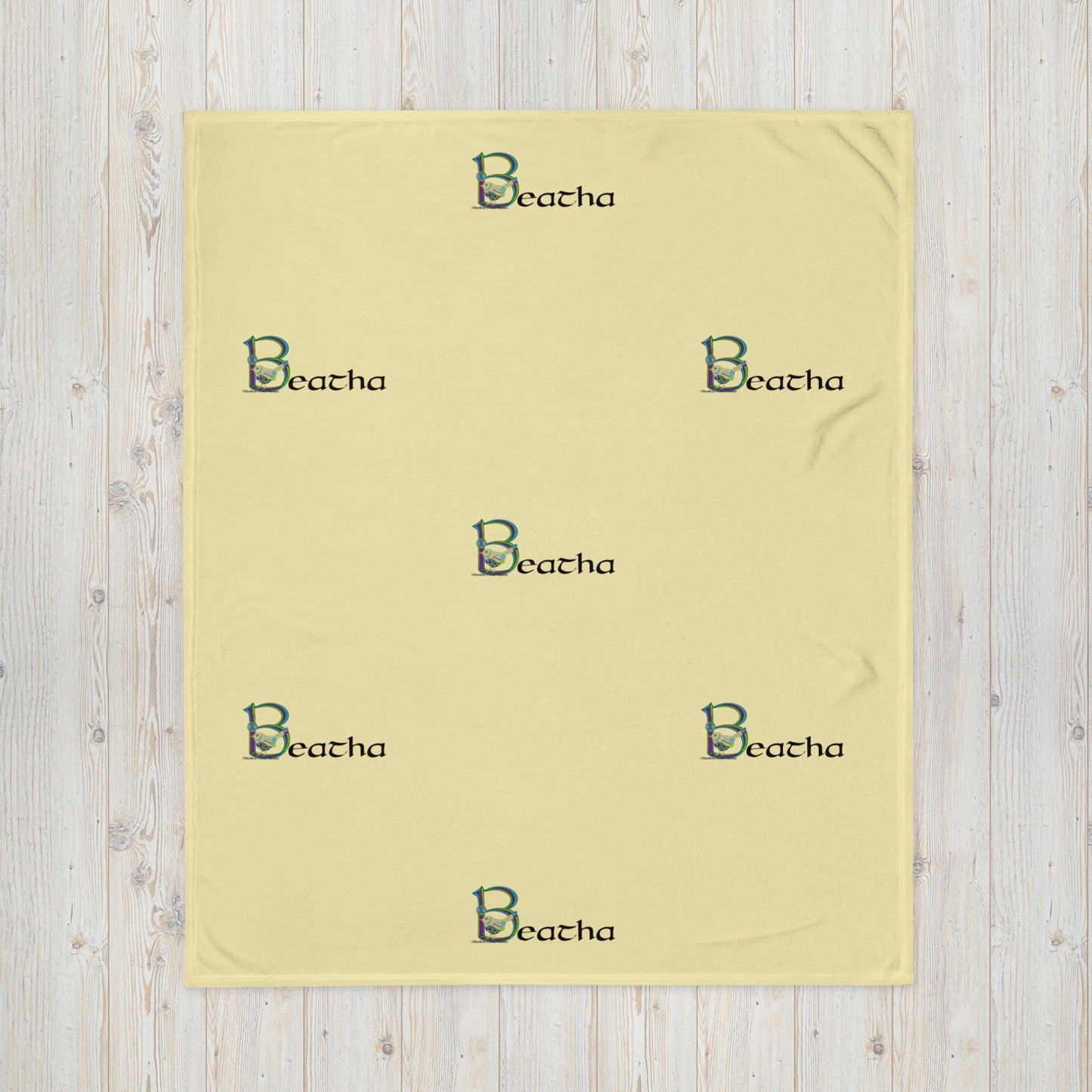 Beatha (Zoe) - Personalized Baby Blanket with Irish name Beatha