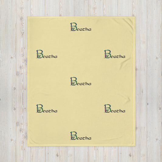 Beatha (Zoe) - Personalized Baby Blanket with Irish name Beatha