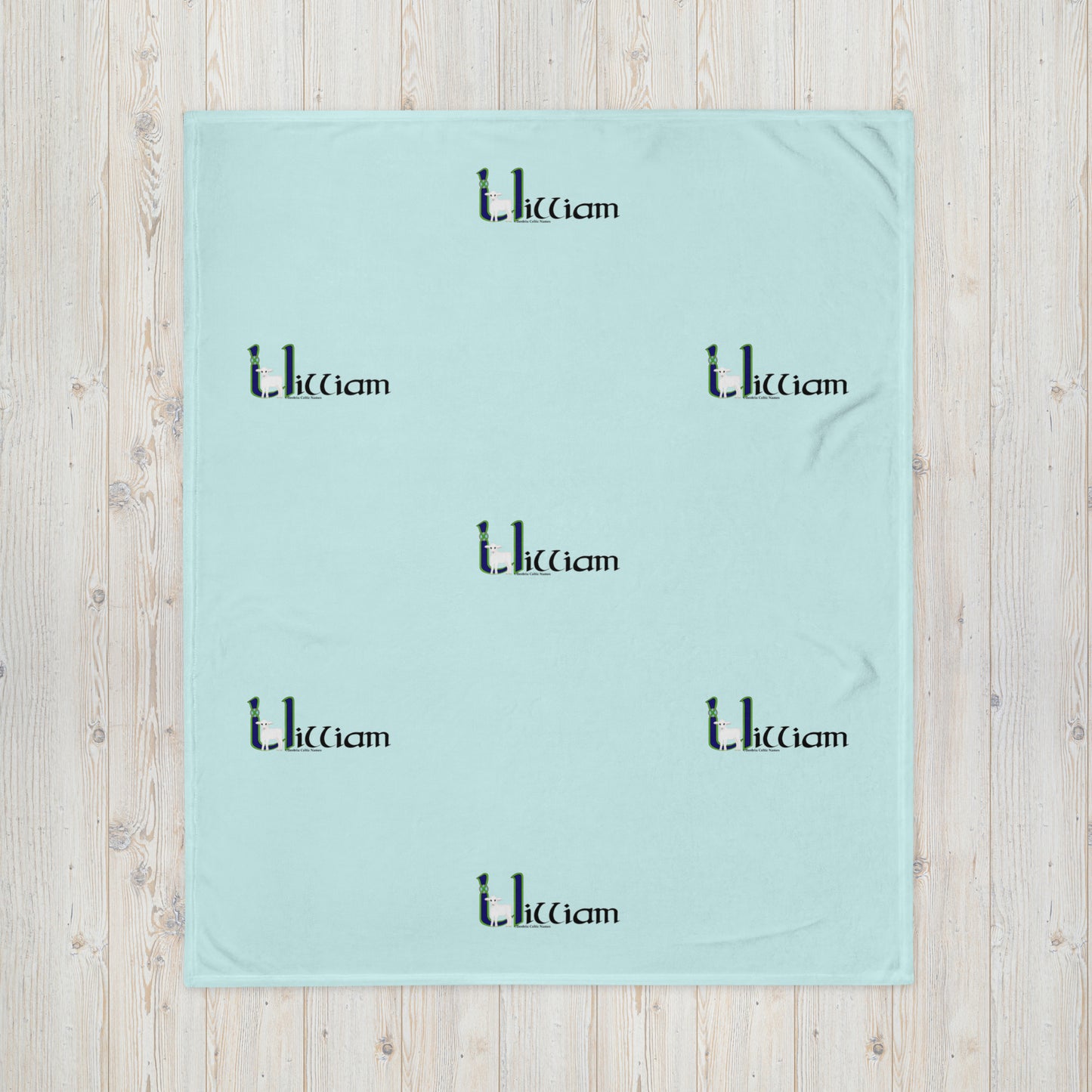 Uilliam (Liam) - Personalized Baby Blanket with Irish name Uilliam